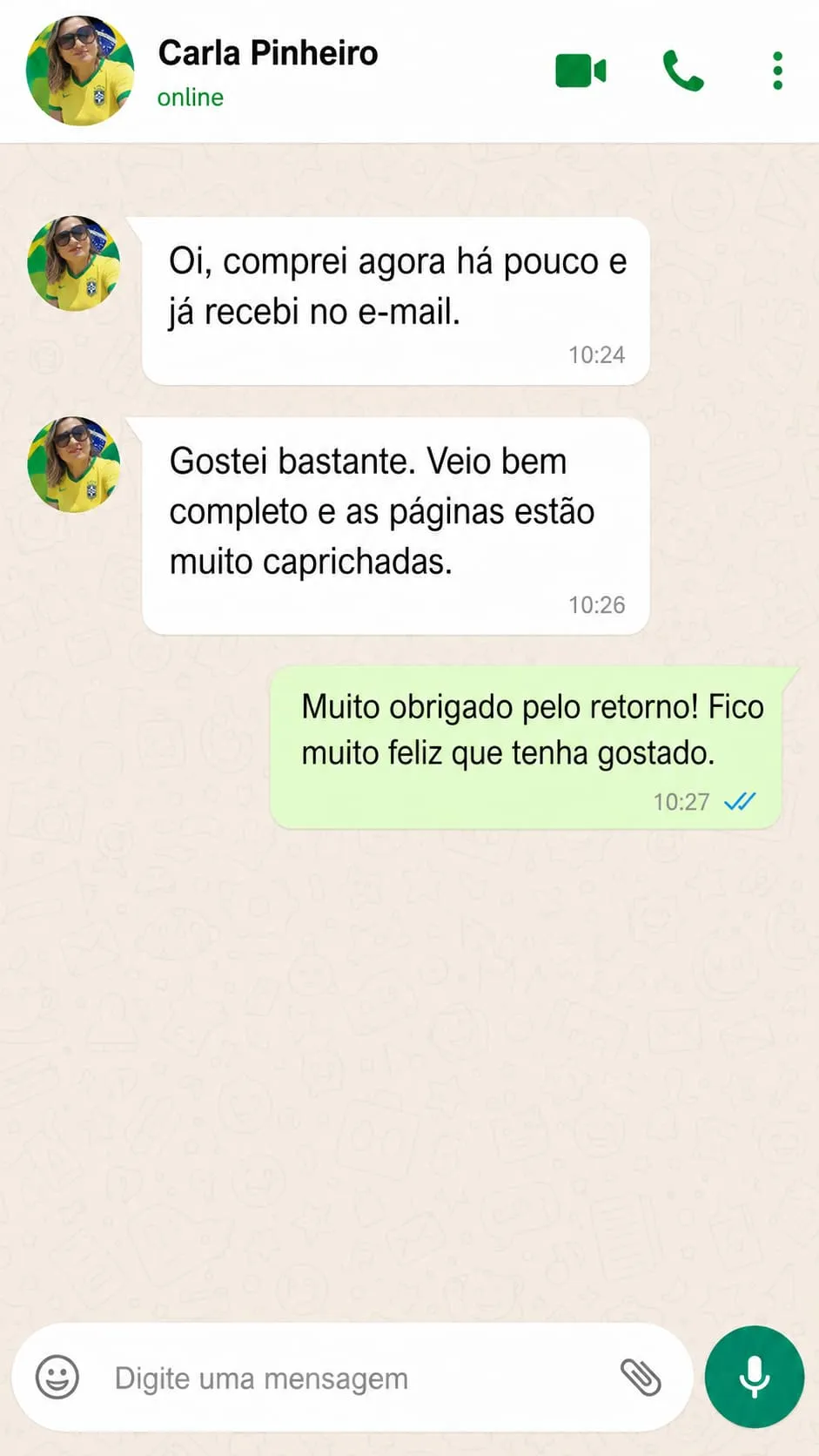 Relato de cliente