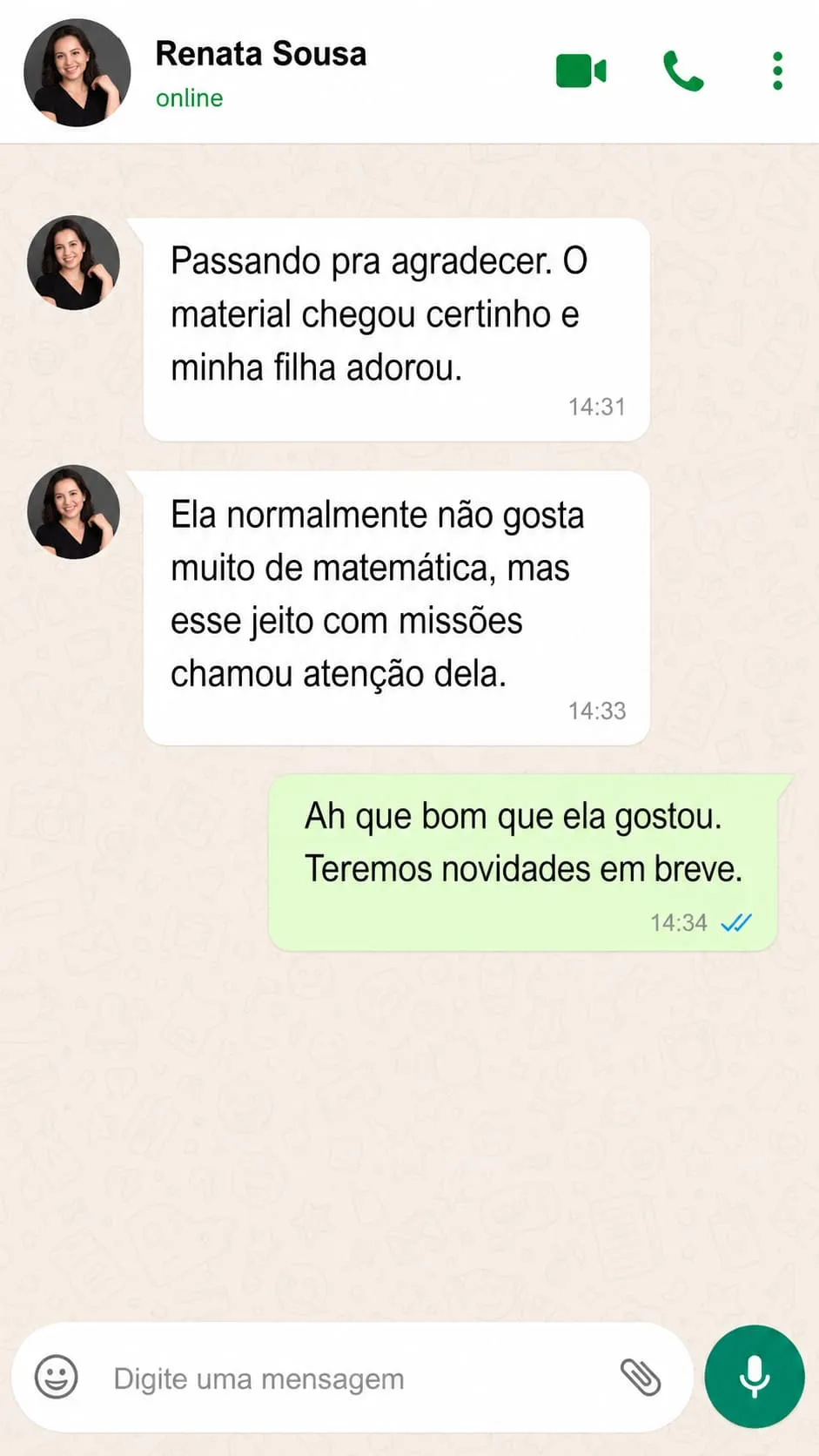 Relato de cliente