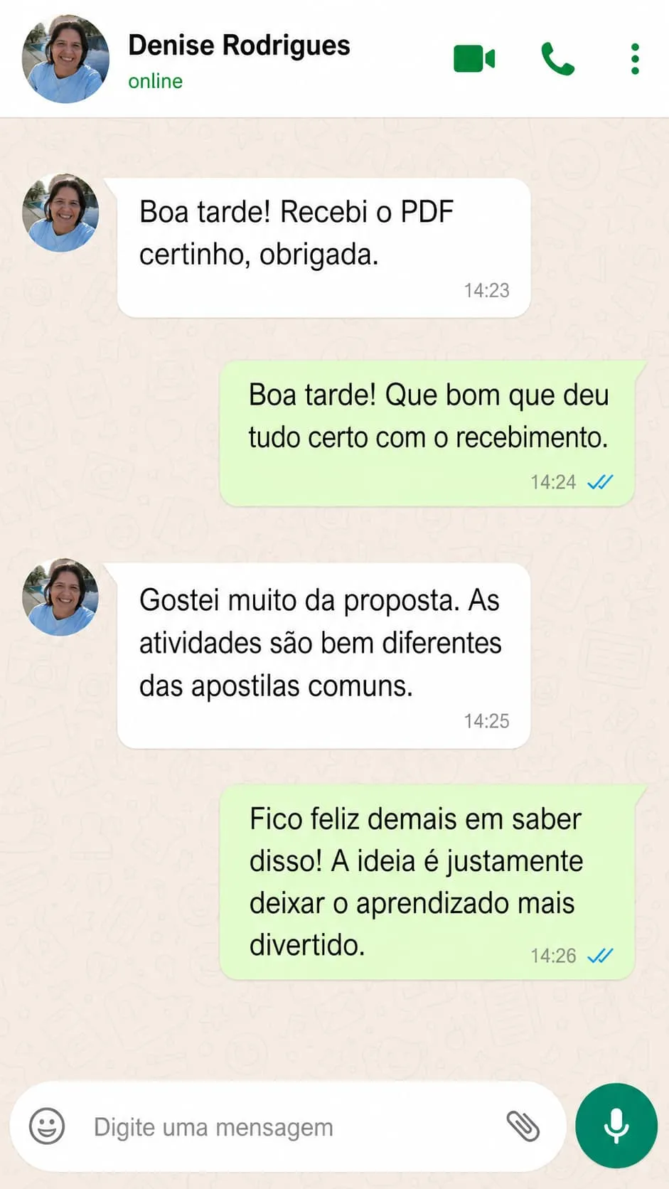 Relato de cliente